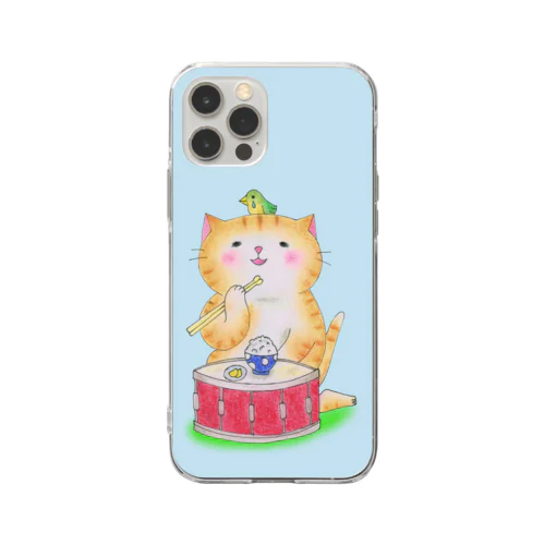 スネア猫のスマホケース Soft Clear Smartphone Case