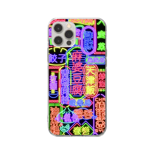 中華ネオン Soft Clear Smartphone Case