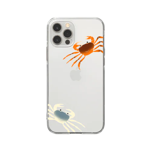 さわがに(二匹) Soft Clear Smartphone Case
