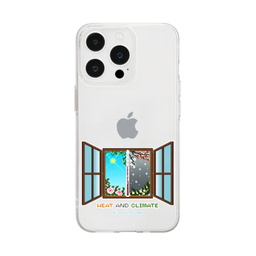 HeatAndClimateアイコン Soft Clear Smartphone Case
