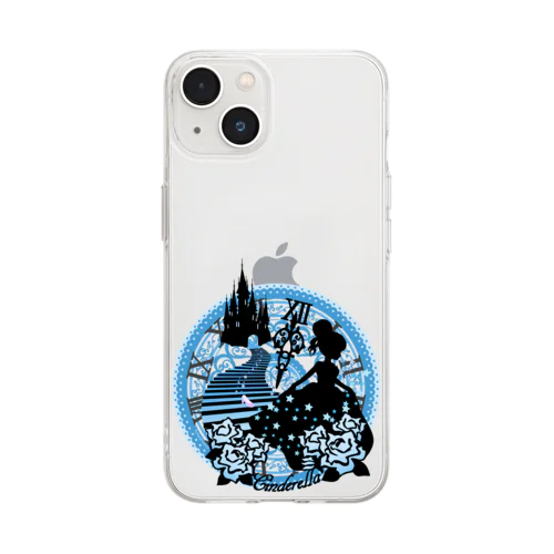 シンデレラ【12時】シルエット Soft Clear Smartphone Case
