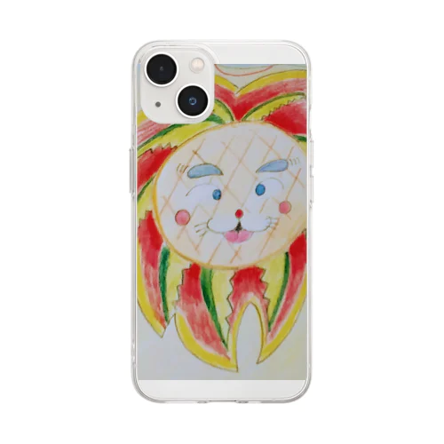 サンシャインソレイユ ライオン マンゴー「 丸尾義久」 Soft Clear Smartphone Case