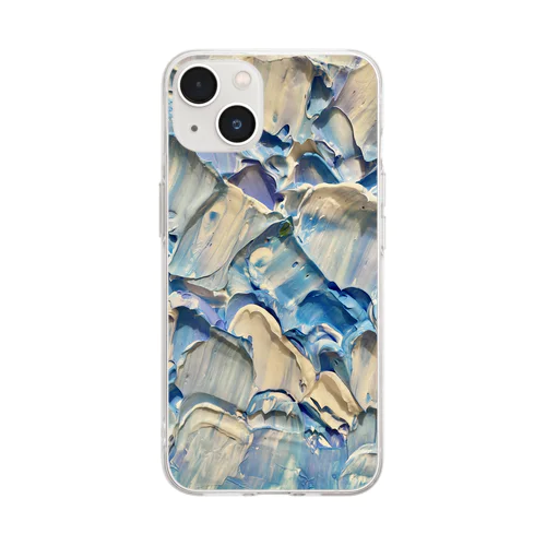 夏はやっぱり青い Soft Clear Smartphone Case