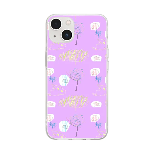 ふうせんとはーと Soft Clear Smartphone Case