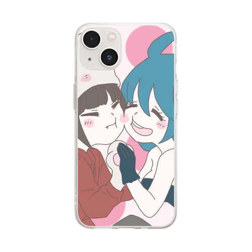 仲良し夫婦 Soft Clear Smartphone Case