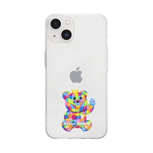 halokuma （ハロクマ- A） Soft Clear Smartphone Case