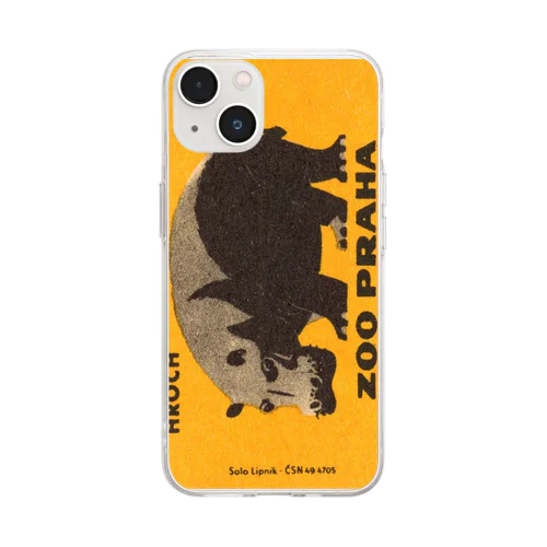 チェコ　プラハ動物園　ヒッポ（カバ）パート２ Soft Clear Smartphone Case
