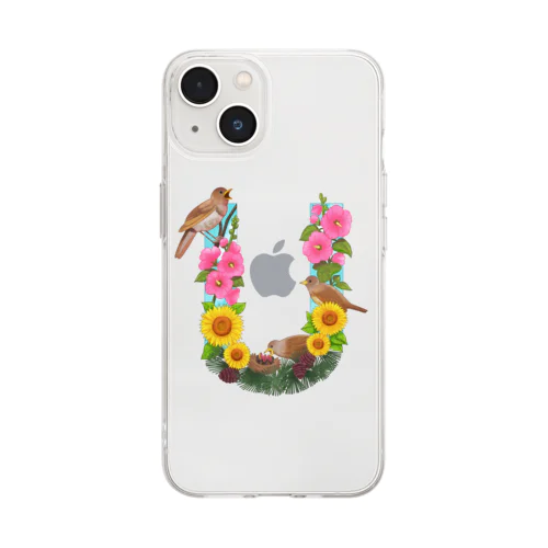 “U for Ukraine”ウクライナ支援 Soft Clear Smartphone Case