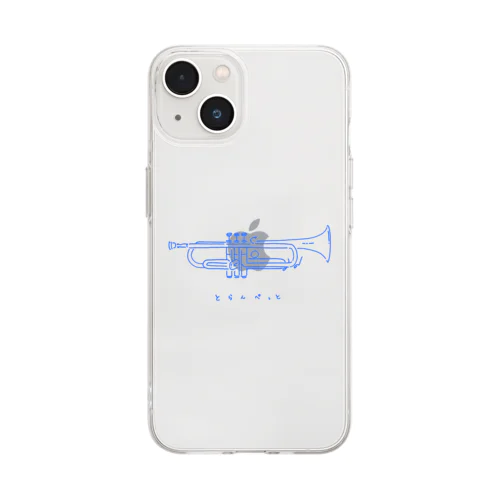 とらんぺっと（ブルー） Soft Clear Smartphone Case