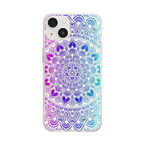 mandala_002-1 Soft Clear Smartphone Case
