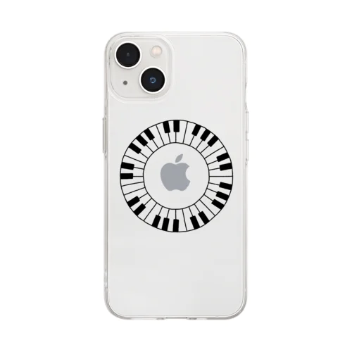 ピアノ Soft Clear Smartphone Case