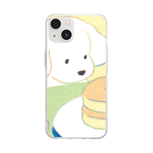 犬の絵 Soft Clear Smartphone Case