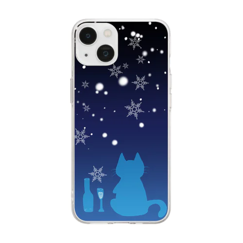 ゆきねこ Soft Clear Smartphone Case