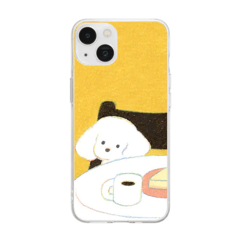 犬のスマホケース Soft Clear Smartphone Case