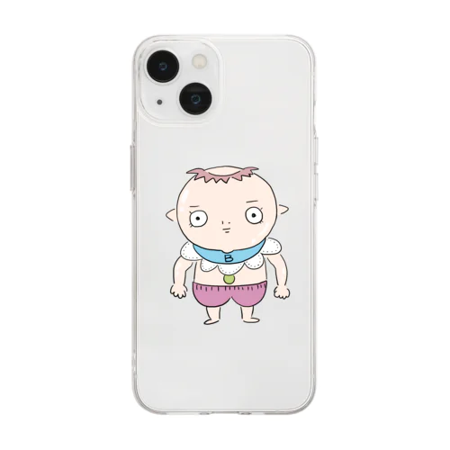 ベビかつ♡見てるよ Soft Clear Smartphone Case