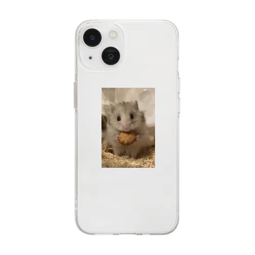 ロングヘアーハムスターのたけし Soft Clear Smartphone Case