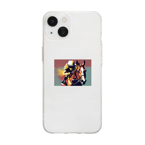 hiramasaｘロゴ１ Soft Clear Smartphone Case