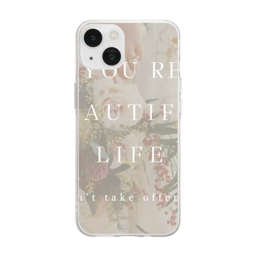 花束シリーズ Soft Clear Smartphone Case