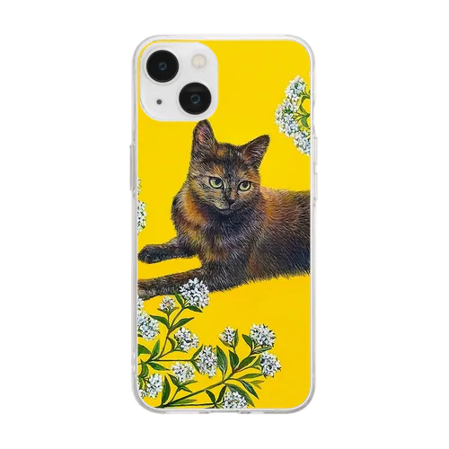 ペンタスとサビ猫 Soft Clear Smartphone Case