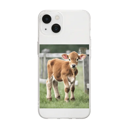 かわいい仔牛 Soft Clear Smartphone Case
