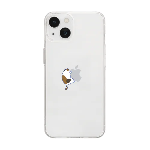 【フラハグ】ぶら下がり猫 Soft Clear Smartphone Case