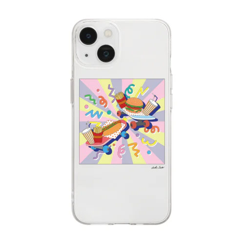 Hamburgers & hot dogs Soft Clear Smartphone Case