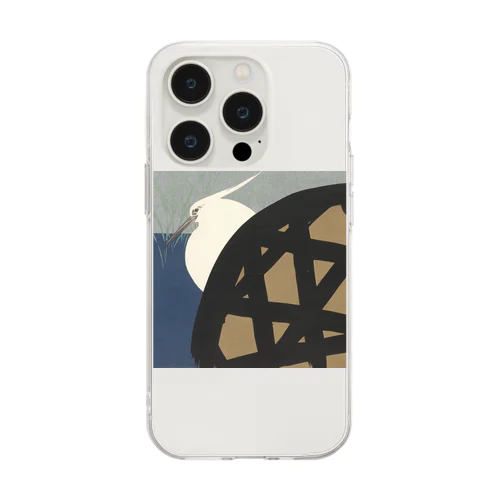 和風　神坂雪佳 「白鷺」 （1909） Soft Clear Smartphone Case