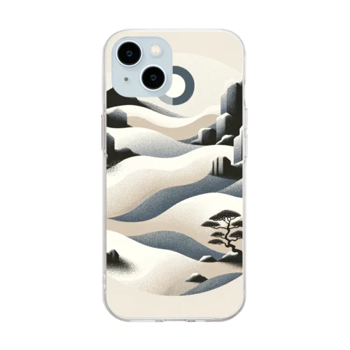 禅の静謐珪砂 Soft Clear Smartphone Case