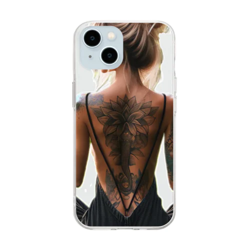 瞑想 Soft Clear Smartphone Case