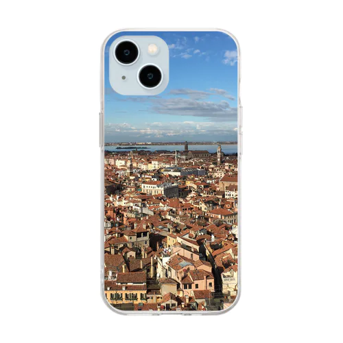 ベネチアの町 Soft Clear Smartphone Case