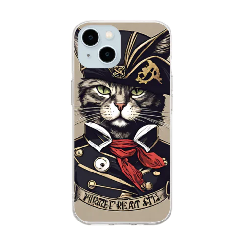 猫海賊団シリーズ★Duke船長 Soft Clear Smartphone Case