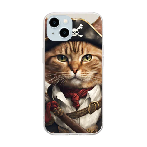 猫海賊団シリーズ★ジャック船長 Soft Clear Smartphone Case