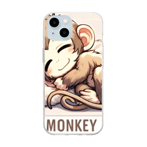 サルのサルサさん Soft Clear Smartphone Case