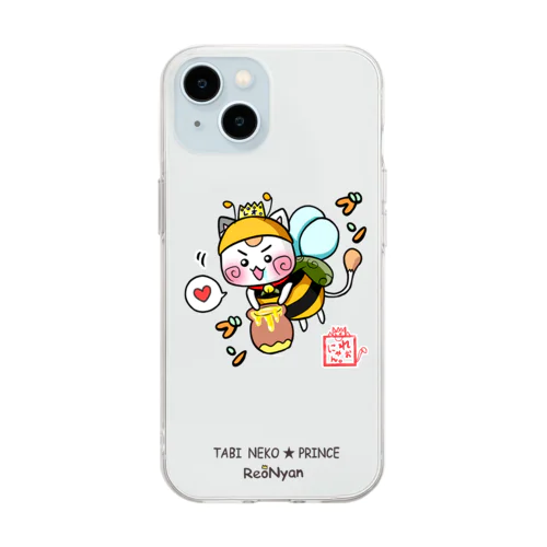 みつばち☆旅猫王子れぉにゃん Soft Clear Smartphone Case