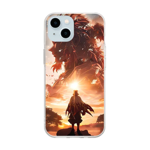【鬼滅の刃（煉󠄁獄杏寿郎）】 Soft Clear Smartphone Case