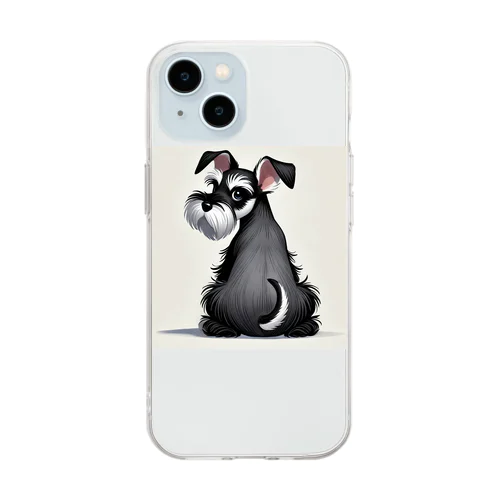 見返りシュナ Soft Clear Smartphone Case