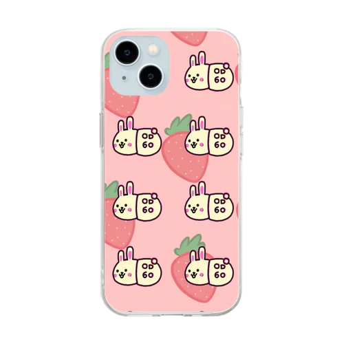 血液サラサラウサギ Soft Clear Smartphone Case