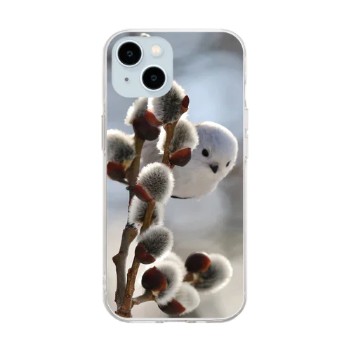 【人気シリーズ】サロベツで雪の妖精シマエナガ Soft Clear Smartphone Case