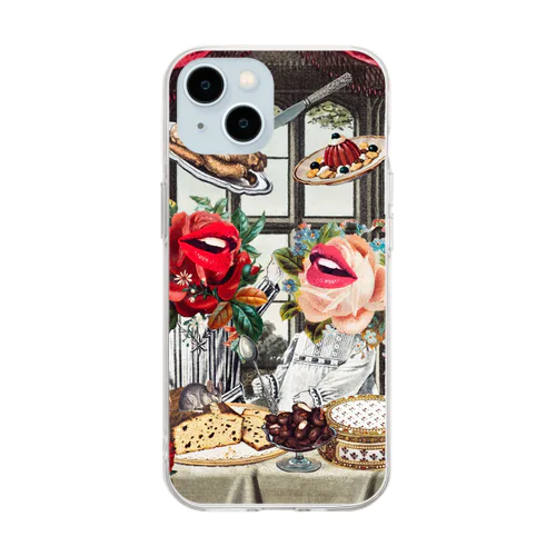 薔薇のランチ Soft Clear Smartphone Case