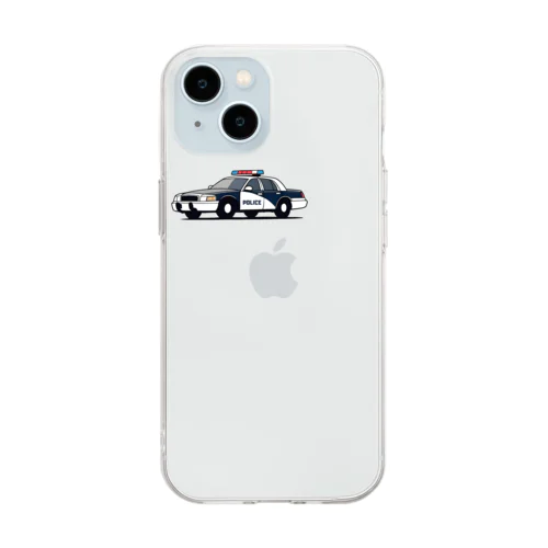 シンプルパトカー① Soft Clear Smartphone Case