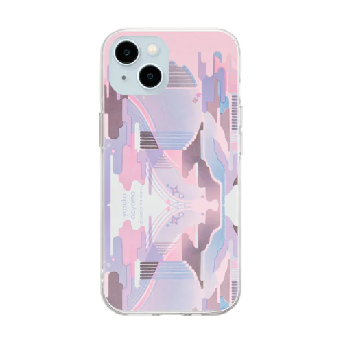 sora（re）【iPhone11〜15用】画像中央あたり透明部分有り Soft Clear Smartphone Case