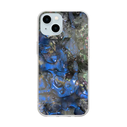 ぼわぼわブラック Soft Clear Smartphone Case