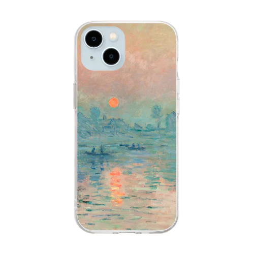 印象派　クロード・モネ　絵画プリント　 Soft Clear Smartphone Case