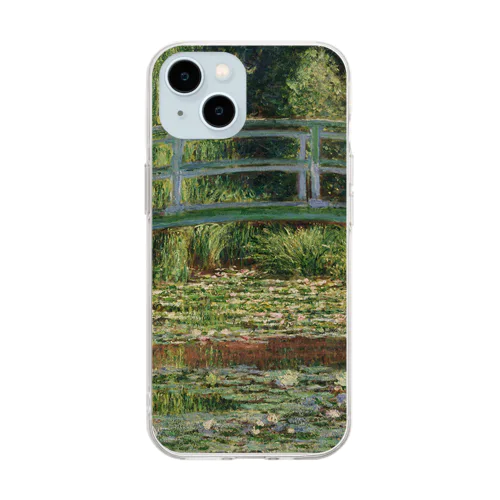 クロード・モネ　『睡蓮の池と日本の橋』 絵画ペイント Soft Clear Smartphone Case