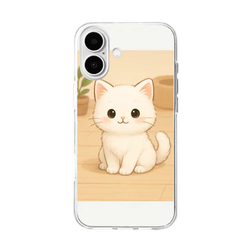 ふわふわ シロちゃん Soft Clear Smartphone Case