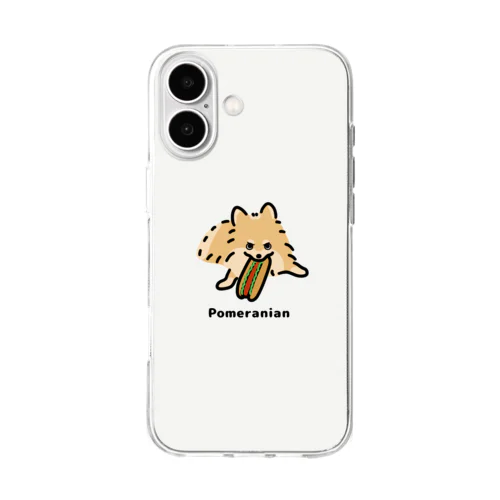 ポメラニアン　あげないよ　クリームセーブル Soft Clear Smartphone Case