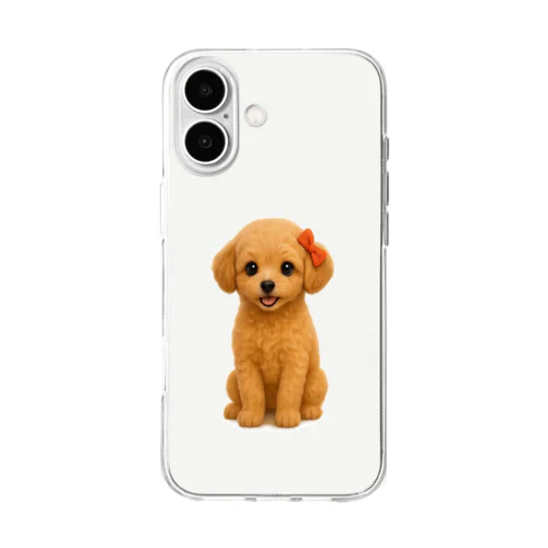 かわいい子犬 Soft Clear Smartphone Case