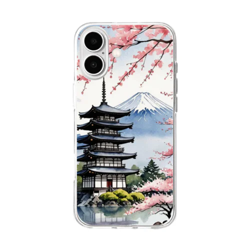 日本の風景 Soft Clear Smartphone Case