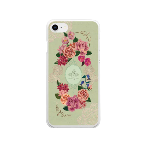 アンティーク（グリーン） Soft Clear Smartphone Case