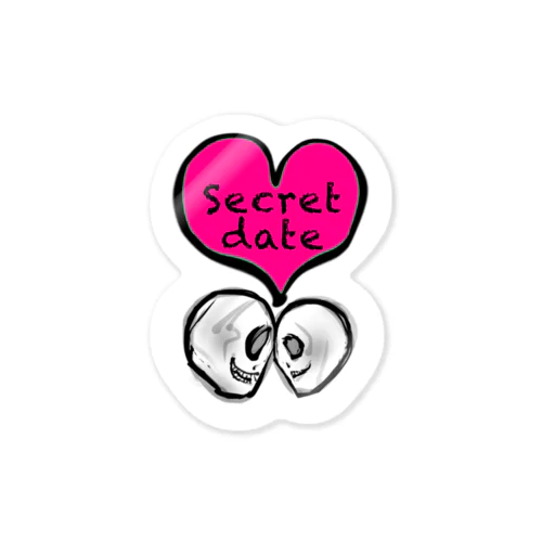 逢引-Secret date-/スカルデザイン Sticker